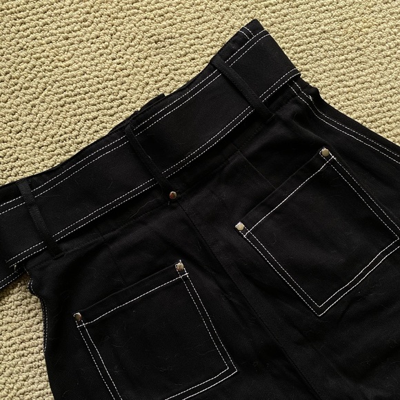 High waist contrast stitch denim skirt - Picture 4 of 5